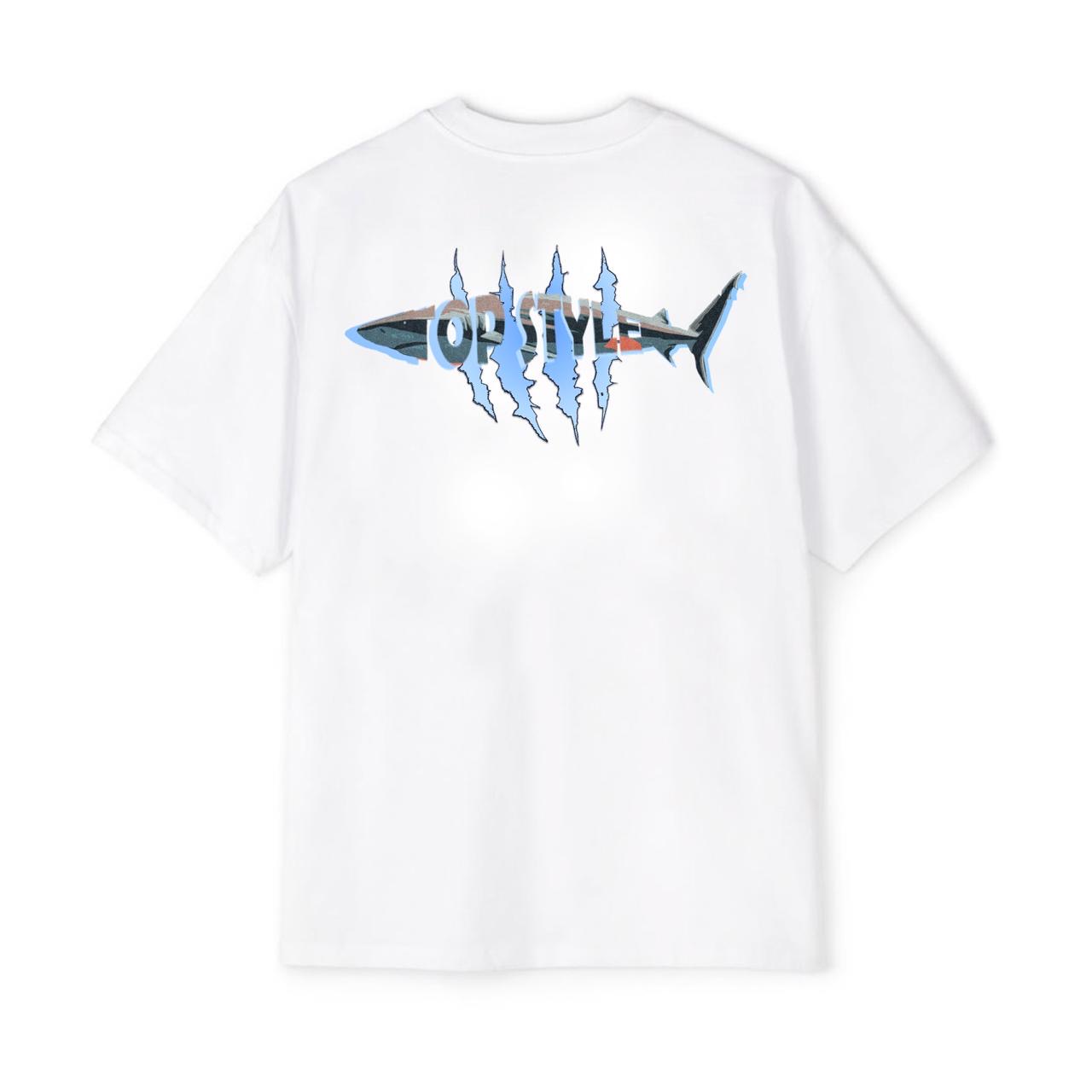 Shark in the Game White Tee